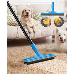 Pet Hair Removal Tool,Adjustable Long Handle Carpet Rake Cat Dog Hair Remover,Innovative Design Pet Hair Deep Carpet Cleaner Scraper for Fur Rug,Stairs,Couch& Hard-to-Reach Places (Extra Large)
