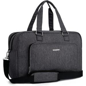 BAGSMART Weekender Bags for Women, Travel Duffle Overnight Bag Personal Item Bag with Shoe Bag for Travel Essentials (Dark Grey)