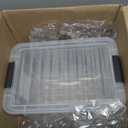 Superio Clear Storage Box with Lid, Quart Plastic Container Bins for Organizing, Stackable Crates, BPA Free, Non Toxic, Odor Free, Organizers for Home, Office, School, and Dorm, 8.7 QT, 8.25L