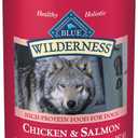 Blue Buffalo Wilderness Adult Wet Dog Food, High-Protein & Grain-Free, Made with Natural Ingredients, Salmon & Chicken Grill, 12.5-oz. Cans, 12 Count