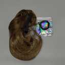 FESHFEN Claw Clip Short Ponytail Extensions - DIY Bendable Metals Fluffy Messy Bun Hair Piece Straight Synthetic Hairpieces Ponytail Extension for Women, Brown mix Blonde