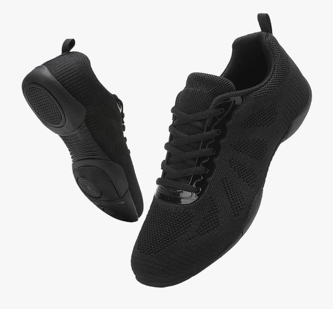Black Cheer Shoes Womens Dance Shoes Youth Girls Professional Competition Athletic Walking Sneakers Training Shoes, 42