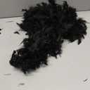 THARAHT Chandelle Feather Boa 19 Color-38g/55g100g 2Yard Dancing Wedding Party Halloween Costume Decoration Feathers boa (Black)