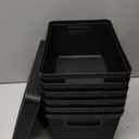 6 Pack Plastic Storage Baskets With Lids,Black Breathable Stackable Storage Bins,Small Storage Containers,for Organizing Storage Baskets on Desktops,Closets,Playrooms,Classrooms,Offices