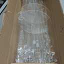 4pcs 5 Arm Acrylic Candelabra,Clear Candle Holder for Wedding,45.7inch Tall Floor Candle Holders for Ceremony Birthday Party Home Decoration Fit 0.8 LED Candles