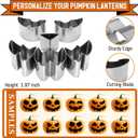 ZMCINER 22 PCS Pumpkin Carving Kit Heavy Duty Stainless Steel Pumpkin Carving Tools Simple & Safe Pumpkin Carving Kit for Kids & Adults