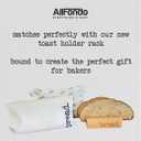 2 Pack XL Reusable Sourdough Bread Bags | Beeswax Bags for Homemade Bread | Cotton Beeswax Lined bags for Sourdough | Storage Accessories | Hook & Loop Fastener | 2 layers