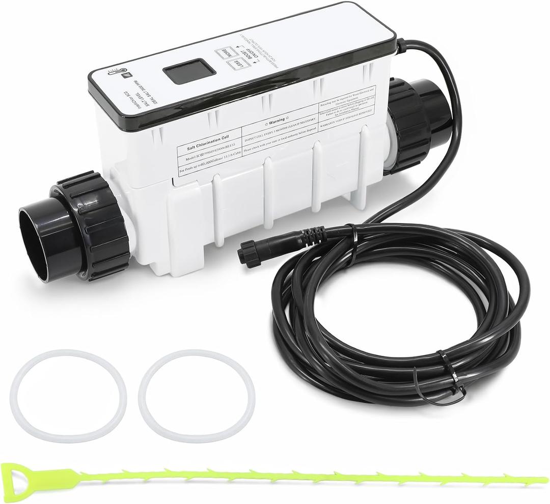 IC60 Salt Cell Saltwater Chlorine Generator,Replacement Cell Fit for Pentair IntelliChlor IC60,EC-521105 521105 Power Center,Salt Chlorinator System for Inground Pools up to 60,000 Gallons