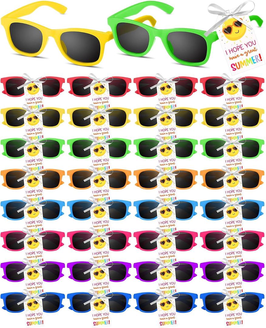 Geiserailie 48 Pcs End of The School Year Gifts for Students from Teacher Bulk Pre K Graduation Sunglasses Kindergarten Preschool End of Year Graduation Gifts for Classroom Summer Party Favors