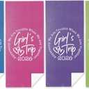 4 Pack Girls Trip Gifts Favors 2026 Beach Towel, Microfiber Oversized Swim Towels Friendship Girls Weekend Gifts for Women Sister Beach Accessories Necessities for Pool Camping Travel 32x71 inch