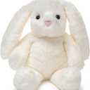 Bearington Nibbs The Stuffed Rabbit Plush, 15 Inch White Bunny Stuffed Animal, White Easter Bunny (15" Nibbs White)