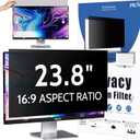 Privacy Screen for Computer Monitor 23.8 Inch 16:9 Aspect Ratio, Anti Blue Light Glare Removable 23.8 in Privacy Screen Filter Protective Film, HD 23.8 Inch Privacy Screen Protector for Monitor