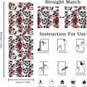 2 x Halloween Skull Floral Peel and Stick Wallpaper Red Sugar Skull Floral Gothic Wallpaper Vinyl Removable Self Adhesive Wall Paper for Bedroom Cabinets Accent Wall Decorations 17.3"x118"