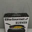 Elite Gourmet ESB-301BF# Countertop Single Cast Iron Burner, 1000 Watts Electric Hot Plate, Temperature Controls, Power Indicator Lights, Easy to Clean, Black