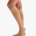 Carolon - COUTURE - Knee High Graduated Compression Stocking for Circulation 20-30mmHg Support Open Toe Short Length - 1 Pair