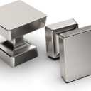 Amerdeco 10 Pack Brushed Satin Nickel Cabinet Knobs 1.2 Inch(30mm) Single Hole Cabinet Handles Dresser Knobs Drawer Knobs and Pulls for Bathroom Cabinets ZH0008