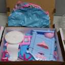 Glam Deluxe Doll Pool Playset with 7 Pcs Accessories, Fits 12 Inch Dolls, Kids Gifts for 3 to 8 Year Olds Girls, Bath Toys for Toddlers, Birthday & Xmas Gift for Girls & Kids Aged 3+