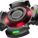 Fidget Spinners for Adults and Kids, Stress Anxiety ADHD Relief Figets Toy, Metal Finger Hand Spinner Toys with Luminous Light, Fidget Spinner Need Absorb Light Then Release in Dark (Gray)