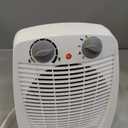 Comfort Zone Indoor Space Heater with Adjustable Thermostat, Fan Forced, Electric, Overheat Protection, Safety Tip-Over Switch, Energy Efficient, Ideal for Home, Bedroom, & Office, 1,500W, CZ45E (White)