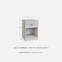 Signature Design by Ashley Paxberry Bohemian 1 Drawer Nightstand with Open Cubby, 22.09" Tall, White, Small