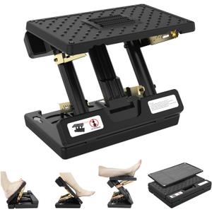 Foot Rest for Under Desk at Work,Height Adjustable footrest,with Massage Roller and Soft Pad,Foldable,Ergonomic,for Car,Office,Computer,Gaming,Adjustable Metal Frame,All-Season Use(Grey)