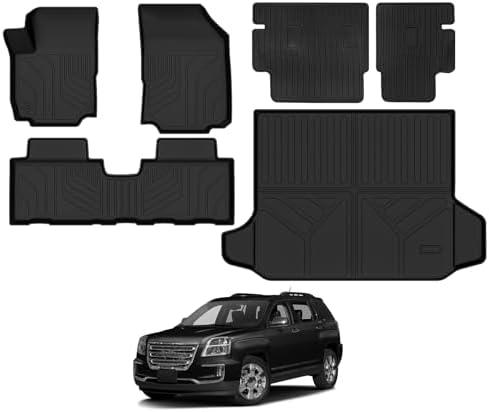 Bingoliner Floor Mats for 2018-2024 Chevrolet Equinox/ GMC Terrain, Trunk Mat and Backrest Mat All Weather TPE Protector for Chevrolet Equinox Accessories