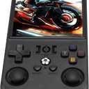 R36 Handheld Game Console,4 Inch Screen Handheld Game Console,Built in 4000mAh Battery,Rechargeable Portable Retro Gaming Console for Linux (128GB)
