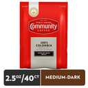 Community Coffee 100% Colombia Pre-Measured Coffee Packs, Medium Dark Roast, 2.5 Ounce Each (Box of 40) (EXP 11/18/26)