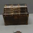 Lingway Toys Large Kids Pirate Treasure Chest Teacher's Favorite Treasures Collection Storage Box with 2 Sets of Locks and Keys Only(Vintage Bronze Coating,8.7"X6.3"X6.9")