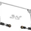 ShareGoo Alloy Rear Sway Bar RC Car Anti-Sway Bar Anti-Roll Mount Swaybar Compatible with Axial Wraith RR10 Bomber 1/10 RC Car (Silver)
