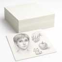 3 x 180gsm Thick Sketch Paper 70% Pure Wood Pulp 8.5x11 30 Sheets Daily Practice Art Paper30pcs