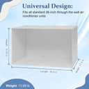 Through The Wall Air Conditioner Sleeve, 26 Inch AC Wall Sleeve, Universal Design PTAC Wall Sleeve, Sturdy Thickened Wall AC Sleeve, Wall Air Conditioner Sleeve for 26 Inch Unit