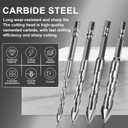 8 Pack Masonry Drill Bit Set Twist Drill Bit Concrete Dry Eccentric Drill Bit for Wood, Glass, Metal, Plastic, Hexagonal Handle Universal