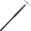 Portable Handheld Boom Pole for Shotgun Mic, 3-Section Extendable Microphone Arm for Filming with 3/8" and 5/8" Threads, 3ft to 8.3ft Adjustable Length