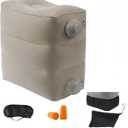 Inflatable Travel Foot Rest Pillow Adjustable Height Leg Pillow for Airplane, Train, car, Home, Flat Bed for Kids and Toddlers/Grey