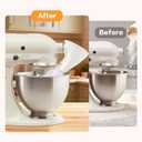 2 x Flour Funnel for Kitchen Aid Stand Mixer, Easy Pour No-Mess Attachment fit for Tilt-Head Stand Mixer 4.5 & 5 Quart (KSM150), White Plastic Kitchen Accessory