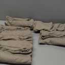 100% Flax Linen Towesl Natural Lightweight Hair Towels for Beach Travel,Apricot 6 pack