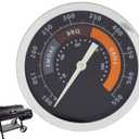 Smoker Thermometer Gauge for Oklahoma Joe's Smoker Accessories 3695528R06 Oklahoma Joe Grill Parts Accurate Heat Indicator for Most 13/16-inch Opening Charcoal Gas Grills & Charcoal Smokers, 550F, 1PC