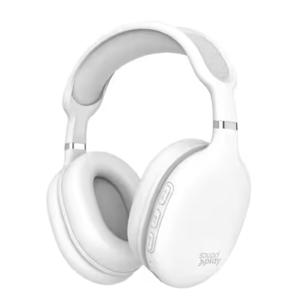SoundPlay Wireless Over Ear Headphones (White)