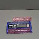 Digital Pill Box with Alarms  Pill Organizer with Flashing Lights & Beeping Reminders  Monthly Pill Dispenser for Seniors, Dementia, Alzheimers, Medication & Vitamin Management (Blue)