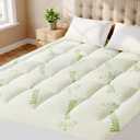 Sweetcrispy Ultra Soft Mattress Topper Twin Size - Viscose Made from Bamboo Pillow Top Mattress Pad for Breathable Cooling & Back Pain Relief, Deep Pocket Comfort Bed Topper, Green