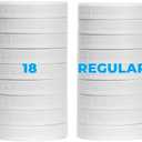 Jumterlee 18 Pack White Regular Mouth Mason Jar Lids with Silicone Rings, Plastic Mason Jar Lids,Plastic Canning Lids, Fit Ball,Kerr and More (White)