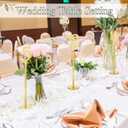 30 Pcs Wood Table Numbers Wedding 1-30 for Reception Stands Seat Table Numbers with Holder Base for Wedding Party Event Catering(Gold Color)