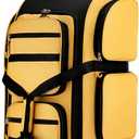 Searock 90L Rolling Duffle Bag with Wheels and Handle, 31 Large Duffle Bag for Travel, Carry On Luggage Duffel Bag with Shoe Compartment, Multi-Pocket, Water Resistant, Yellow