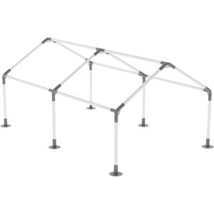6 Leg Carport KitsHigh Peak Canopy Fitting Kit with 1-3/8" ID, Galvanized Steel Carport Connectors, shed Frame kit DIY Project