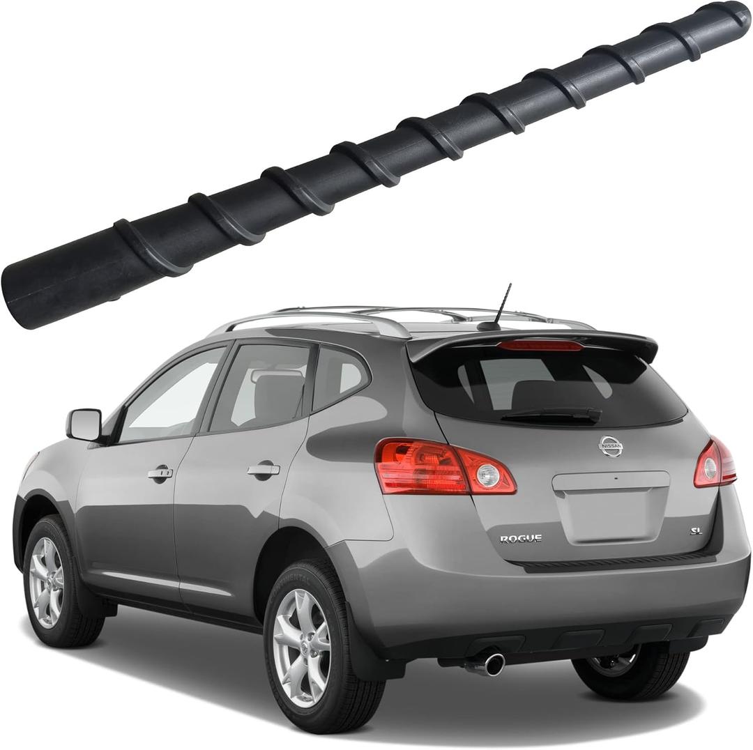 Spiral Rubber Antenna for Nissan Rogue (2008-2013), Nissan Murano (2003-2014), Sentra (2007-2012), Versa (2007-2012), Leaf (2011-2017), Altima Hybird (2007-2011), Cube (2009-2014), Juke (2011-2013)