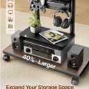 Heavy-Duty Rolling TV Stand for 50–90″TVs to 154lbs,Black