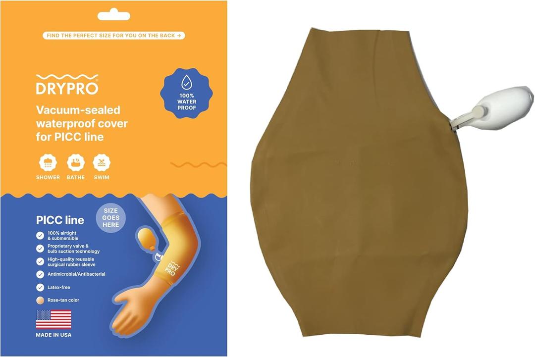 Waterproof PICC Line Cover - Airtight & Submersible - Ideal for Swimming or Shower (X-Large)