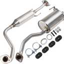 Exhaust Resonator Pipe Muffler Kit Compatible with 2014-2018 Nissan Versa Note 1.6L, Free Gaskets, Clamp, Hangers, and Bolt Kit Included