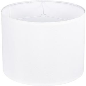 White Lamp Shade, Large Drum Lampshade 13" Top x 13" Bottom x 10" High, Replacement Lamp Shade Natural Linen Hand Crafted for Table Lamps Floor Lamps, Easy Assembly Required